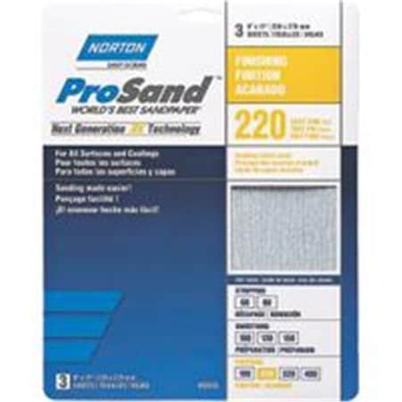 Norton Co Norton Sndpapr Prosand 9X11 Hndpk 220 2616 3306602